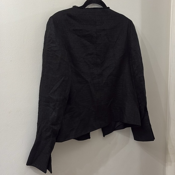 Lafayette 148 New York Black Blazer - size 8 - linen blend - button detail - Picture 5 of 5